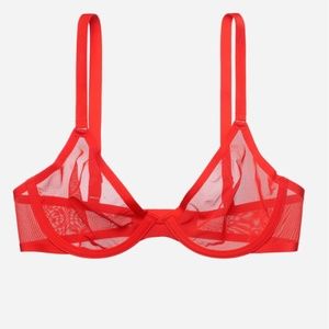 CUUP Plunge bra - 36H (CARMINE color)